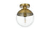 Elegant Lighting Eclipse 10 inch Flush Mount Clear Shade in Chrome in Satin Gold and Clear Finish Model: LD6063SG