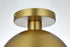 Elegant Lighting Eclipse 10 inch Flush Mount Frosted White Shade in Satin Gold in Satin Gold and Frosted White Finish Model: LD6062SG