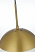 Elegant Lighting Eclipse 10 inch Pendant Frosted White Shade in Satin Gold in Satin Gold and Frosted White Finish Model: LD6032SG