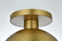 Elegant Lighting Eclipse 12 inch Flush Mount Clear Shade in Chrome in Satin Gold and Clear Finish Model: LD6057SG