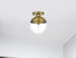 Elegant Lighting Eclipse 12 inch Flush Mount Clear Shade in Chrome in Satin Gold and Clear Finish Model: LD6057SG