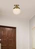 Elegant Lighting Eclipse 12 inch Flush Mount Frosted White Shade in Satin Gold in Satin Gold and Frosted White Finish Model: LD6056SG