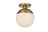 Elegant Lighting Eclipse 12 inch Flush Mount Frosted White Shade in Satin Gold in Satin Gold and Frosted White Finish Model: LD6056SG