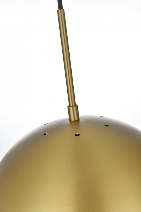 Elegant Lighting Eclipse 12 inch Pendant Clear Shade in Chrome in Satin Gold and Clear Finish Model: LD6039SG