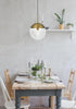 Elegant Lighting Eclipse 12 inch Pendant Clear Shade in Chrome in Satin Gold and Clear Finish Model: LD6039SG