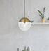 Elegant Lighting Eclipse 12 inch Pendant Clear Shade in Chrome in Satin Gold and Clear Finish Model: LD6039SG