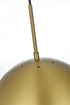 Elegant Lighting Eclipse 12 inch Pendant Frosted White Shade in Satin Gold in Satin Gold and Frosted White Finish Model: LD6038SG