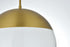 Elegant Lighting Eclipse 14 inch Pendant Frosted White Shade in Satin Gold in Satin Gold and Frosted White Finish Model: LD6044SG