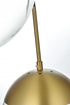 Elegant Lighting Eclipse 18 inch Pendant Clear Shade in Chrome in Satin Gold and Clear Finish Model: LD6069SG