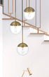 Elegant Lighting Eclipse 18 inch Pendant Clear Shade in Chrome in Satin Gold and Clear Finish Model: LD6069SG