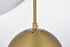 Elegant Lighting Eclipse 18 inch Pendant Frosted White Shade in Satin Gold in Satin Gold and Frosted White Finish Model: LD6068SG