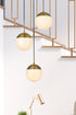 Elegant Lighting Eclipse 18 inch Pendant Frosted White Shade in Satin Gold in Satin Gold and Frosted White Finish Model: LD6068SG