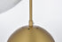 Elegant Lighting Eclipse 18 inch Pendant Frosted White Shade in Satin Gold in Satin Gold and Frosted White Finish Model: LD6074SG