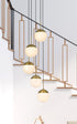 Elegant Lighting Eclipse 18 inch Pendant Frosted White Shade in Satin Gold in Satin Gold and Frosted White Finish Model: LD6074SG