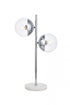 Elegant Lighting Eclipse 2 Lights Black Table Lamp With Frosted White Glass in Black and Frosted White Finish Model: LD6152BK