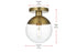 Elegant Lighting Eclipse 8 inch Flush Mount Clear Shade in Chrome in Satin Gold and Clear Finish Model: LD6051SG