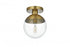 Elegant Lighting Eclipse 8 inch Flush Mount Clear Shade in Chrome in Satin Gold and Clear Finish Model: LD6051SG
