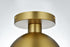 Elegant Lighting Eclipse 8 inch Flush Mount Frosted White Shade in Satin Gold in Satin Gold and Frosted White Finish Model: LD6050SG