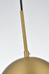 Elegant Lighting Eclipse 8 inch Pendant Frosted White Shade in Satin Gold in Satin Gold and Frosted White Finish Model: LD6026SG