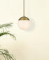Elegant Lighting Eclipse 8 inch Pendant Frosted White Shade in Satin Gold in Satin Gold and Frosted White Finish Model: LD6026SG
