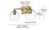 Elegant Lighting Eero 16 inch Wall Sconce in Satin Gold in Satin Gold and Clear Finish Model: LD7308W16SG