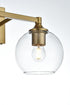 Elegant Lighting Eero 25 inch Wall Sconce in Satin Gold in Satin Gold and Clear Finish Model: LD7308W25SG