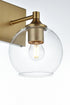 Elegant Lighting Eero 6 inch Wall Sconce in Satin Gold in Satin Gold and Clear Finish Model: LD7308W6SG
