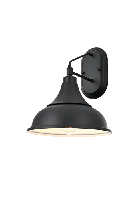 Elegant Lighting Elian 1 Light Wall Sconce W11 Inch xH13.5 Inch xE12 Inch in Black Model: OD804W14BK
