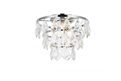 Elegant Lighting Ella 3 Light Flush Mount Model: 1101F10BK