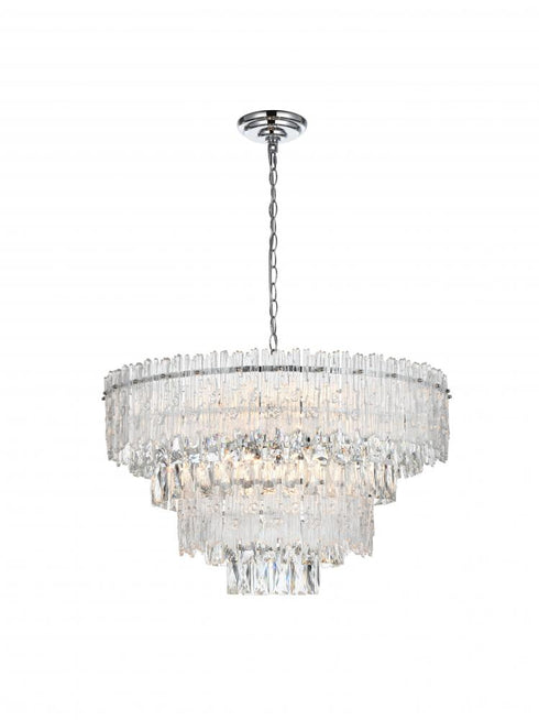 Elegant Lighting Emilia 25 inch Chandelier in Chrome in Chrome and Clear Finish Model: 1780D25C