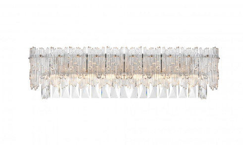 Elegant Lighting Emilia 27 inch Wall Sconce in Chrome in Chrome and Clear Finish Model: 1780W27C