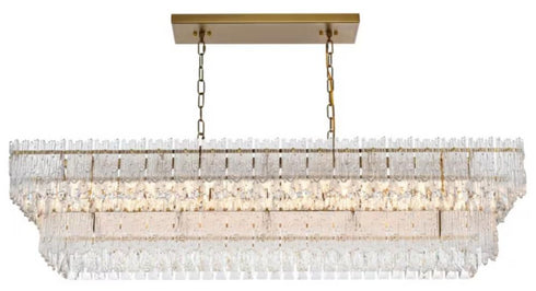 Elegant Lighting Emilia 50 inch Chandelier in Chrome in Chrome and Clear Finish Model: 1780G50C