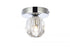 Elegant Lighting Eren 1 light black flush mount Model: 3505F5BK