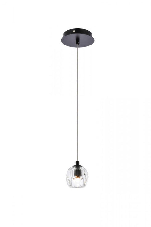 Elegant Lighting Eren 1 light in Black pendant Model: 3505D6BK
