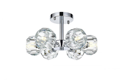 Elegant Lighting Eren 14 Inch Flush Mount in Black Model: 3505F14BK