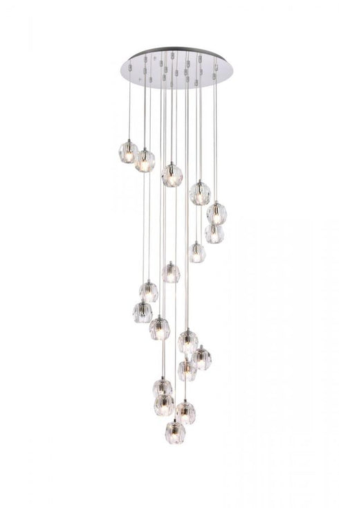 Elegant Lighting Eren 18 lights in Black pendant Model: 3505D20BK