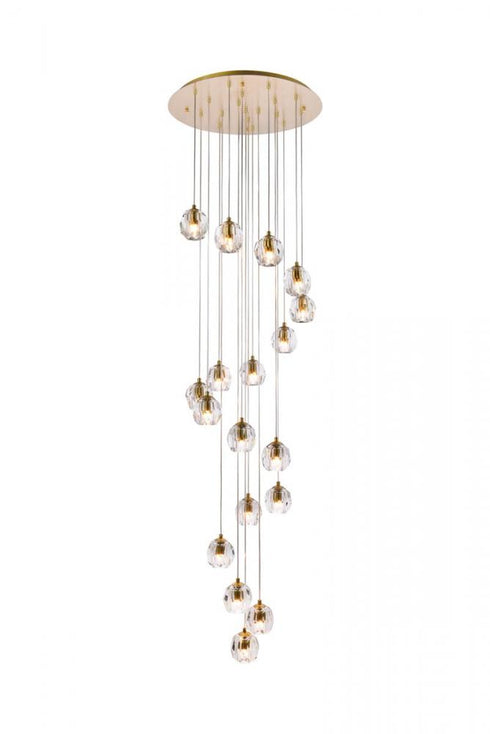 Elegant Lighting Eren 18 lights in Black pendant Model: 3505D20BK