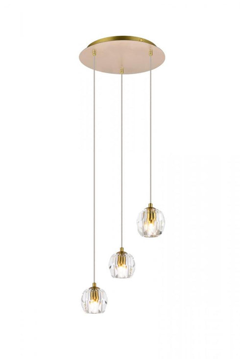 Elegant Lighting Eren 3 lights in Black pendant Model: 3505D12BK