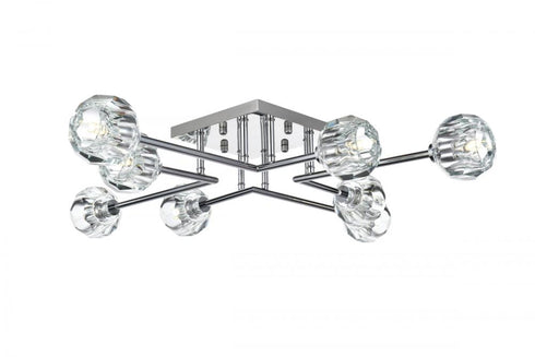 Elegant Lighting Eren 31 Inch Flush Mount in Black Model: 3505F31BK