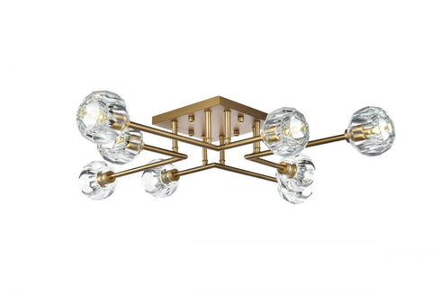 Elegant Lighting Eren 31 Inch Flush Mount in Black Model: 3505F31BK