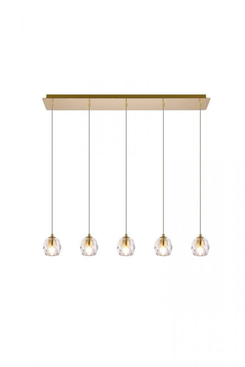 Elegant Lighting Eren 5 lights in Black pendant Model: 3505D32BK