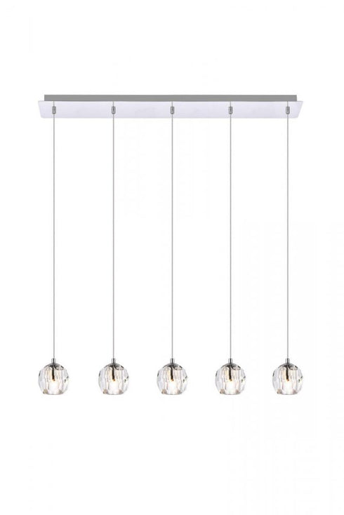 Elegant Lighting Eren 5 lights in Black pendant Model: 3505D32BK