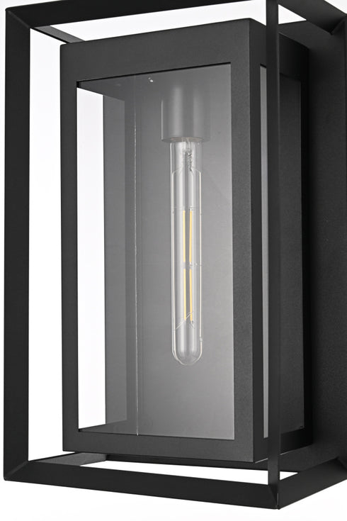 Elegant Lighting Etting 1 Light Wall sconce W10 Inch E7 Inch H16 Inch L1 in Black (1Box) Model: OD355W16BK