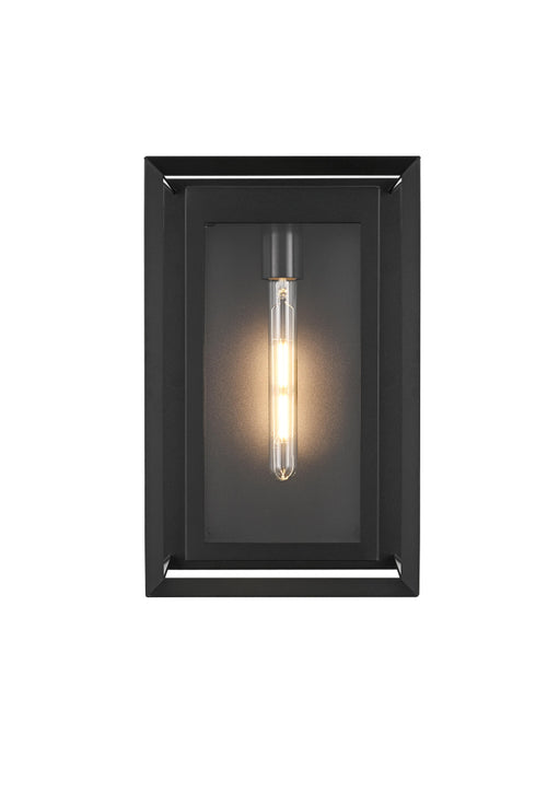Elegant Lighting Etting 1 Light Wall sconce W10 Inch E7 Inch H16 Inch L1 in Black (1Box) Model: OD355W16BK
