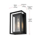 Elegant Lighting Etting 1 Light Wall sconce W10 Inch E7 Inch H16 Inch L1 in Black (1Box) Model: OD355W16BK