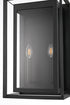 Elegant Lighting Etting 2 Light Wall sconce W12 Inch E9 Inch H19.5 Inch L2 in Black Model: OD355W20BK