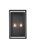 Elegant Lighting Etting 2 Light Wall sconce W12 Inch E9 Inch H19.5 Inch L2 in Black Model: OD355W20BK