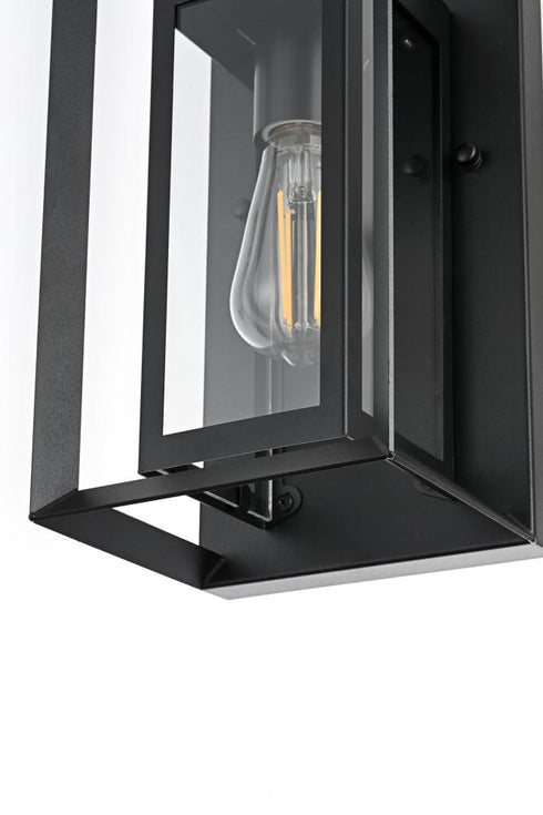 Elegant Lighting Etting 7 inch Outdoor Pendant in Black Model: OD355W12BK