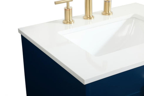 Elegant Lighting Eugene 24 Inch Single Bathroom Vanity in Blue Model: VF48824MBL