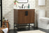 Elegant Lighting Eugene 30 Inch Single Bathroom Vanity in Walnut with Backsplash Model: VF48830MWT-BS